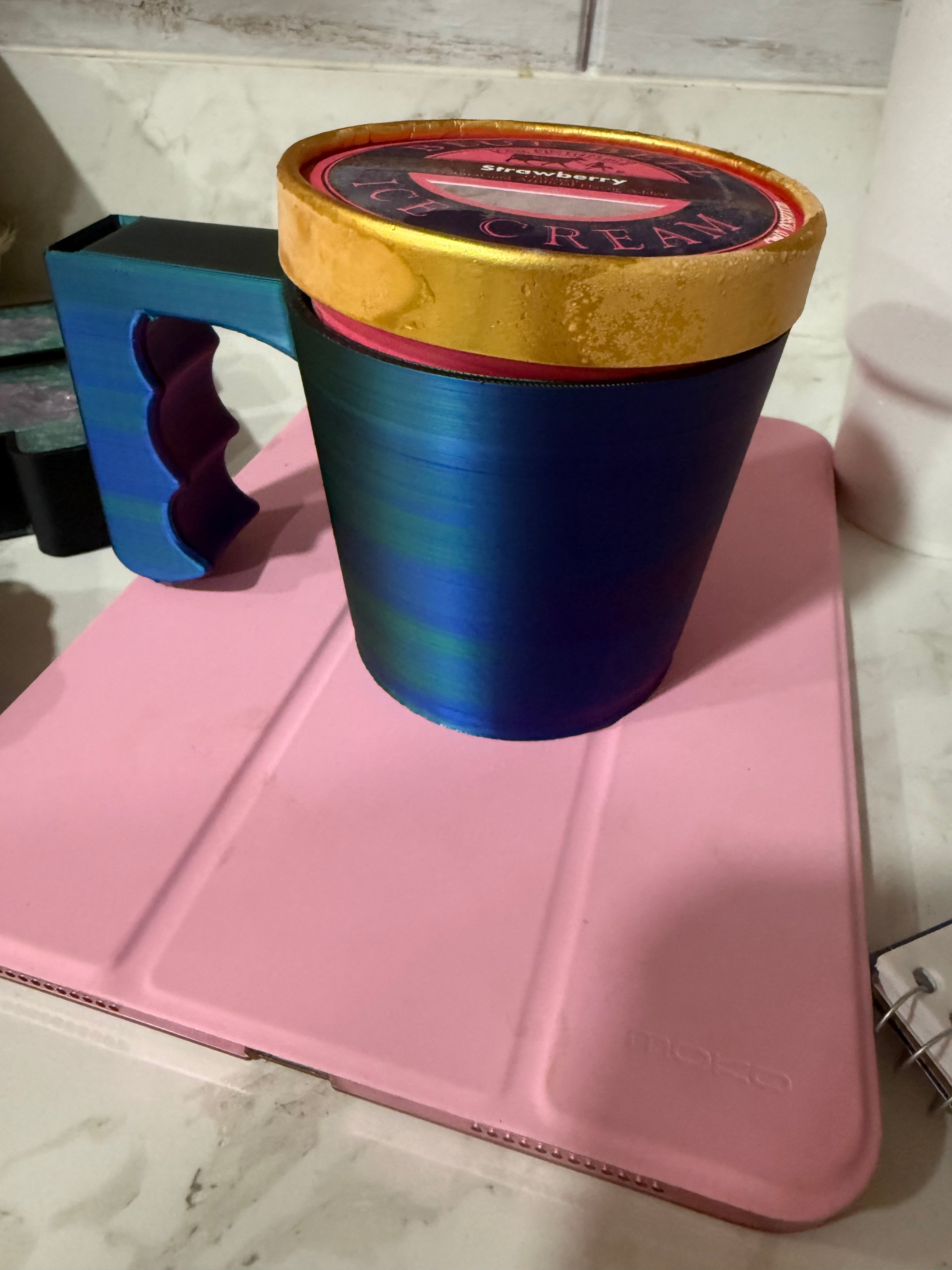 3D Printed One Pint Ice Cream Holder